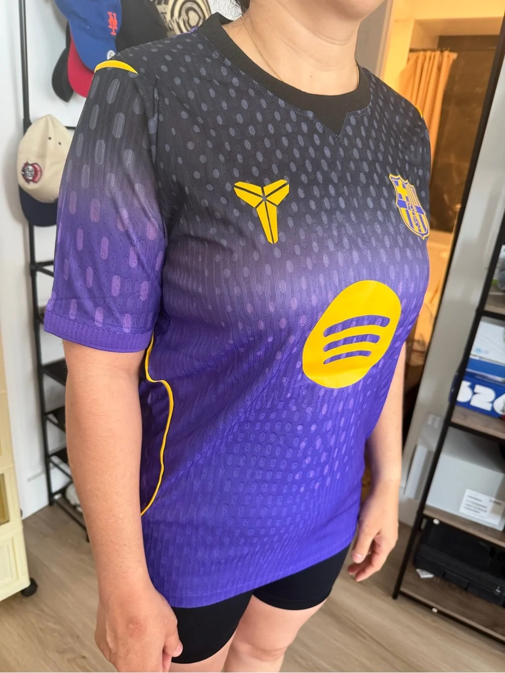 Kids' Purple & Black Football Jersey with Yellow Accents